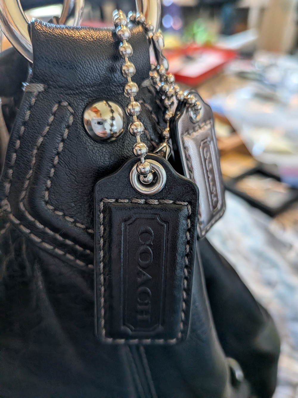 Coach Madison Sabrina Satchel - Metallic Silver Leather - Picture 5 of 15